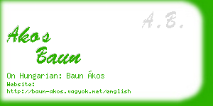 akos baun business card